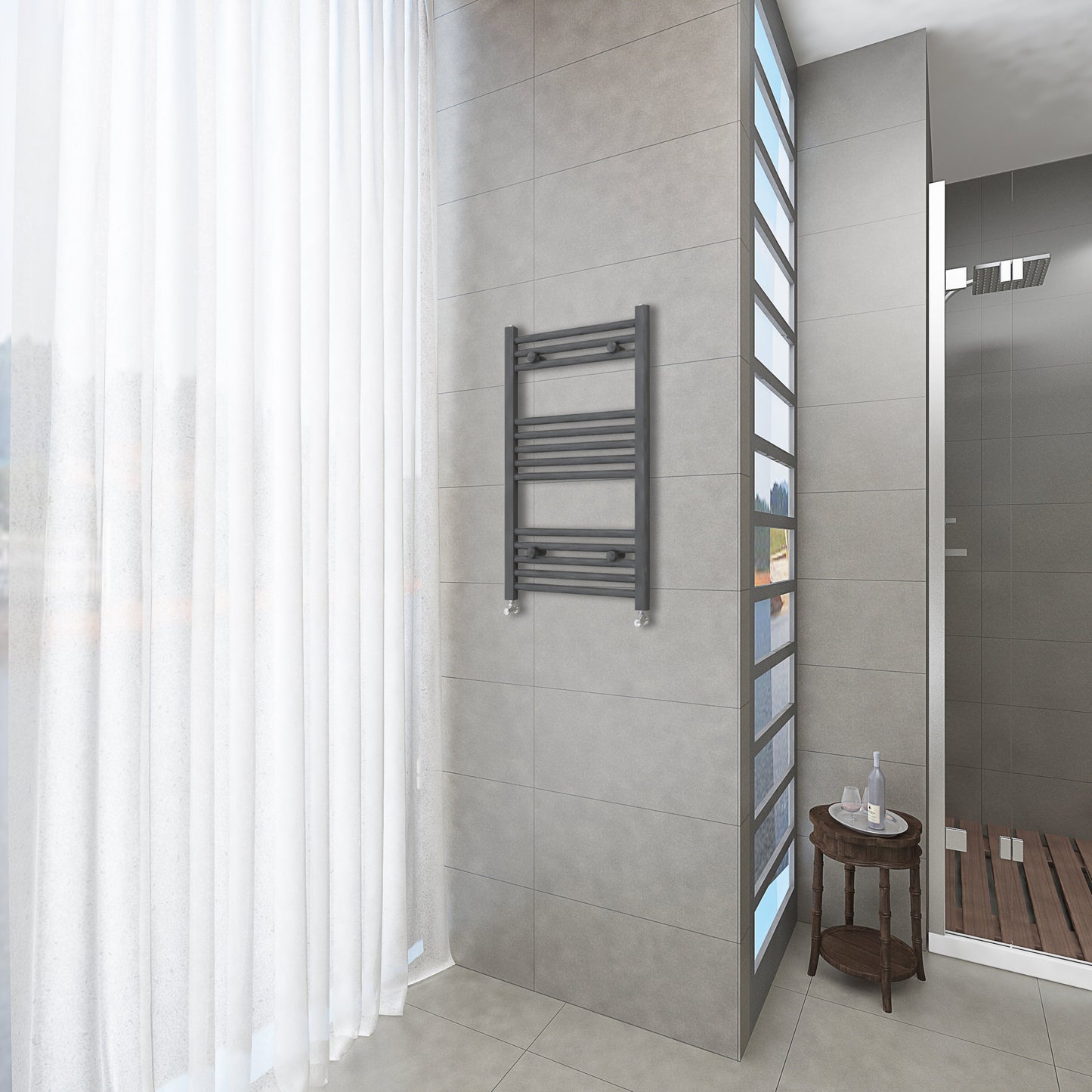 Bagno Radiatore Termoarredo Scaldasalviette Altezza 800MM Antracite 450MM