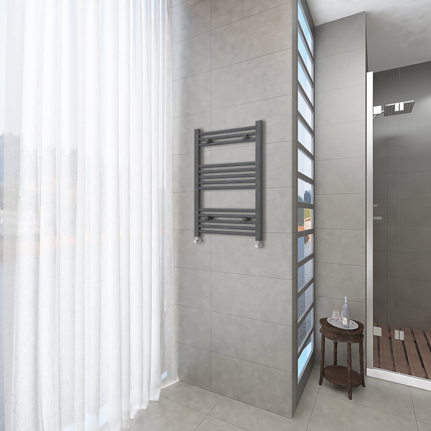 Bagno Radiatore Termoarredo Scaldasalviette Altezza 800MM Antracite 550MM