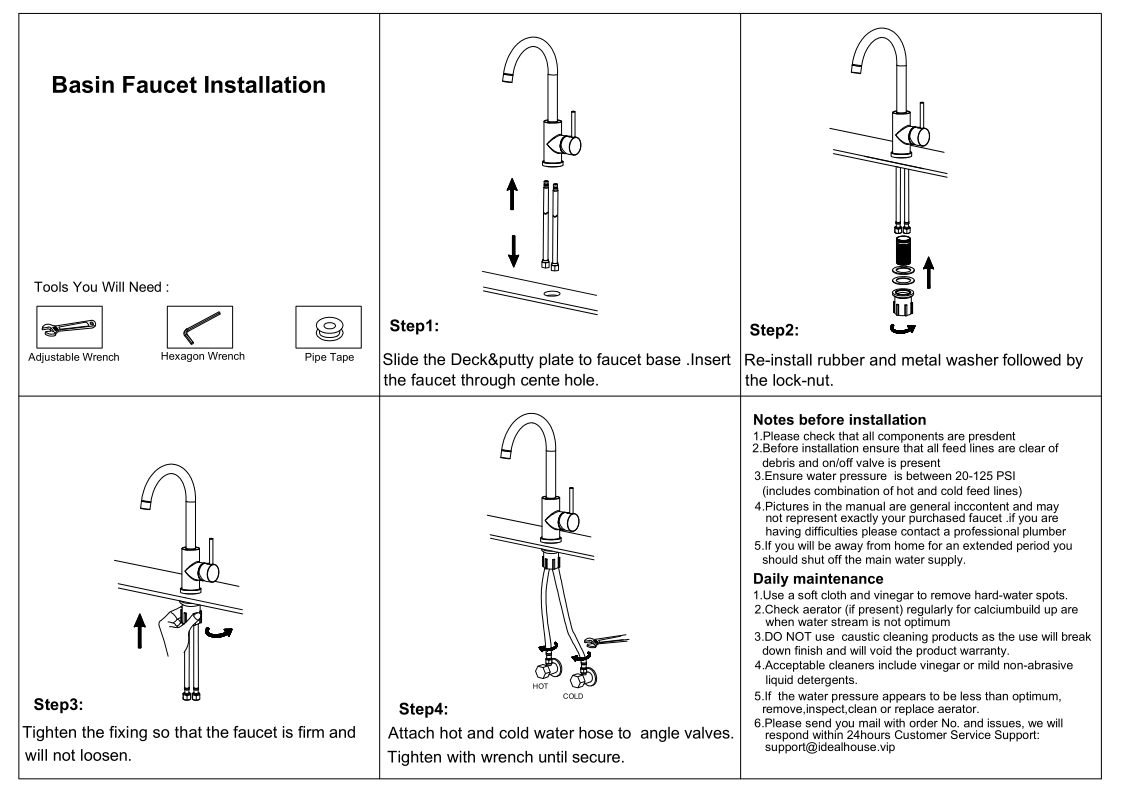 OCEAN ITALY Miscelatore cucina monocomando per lavello con beccuccio girevole a 360°,cromato