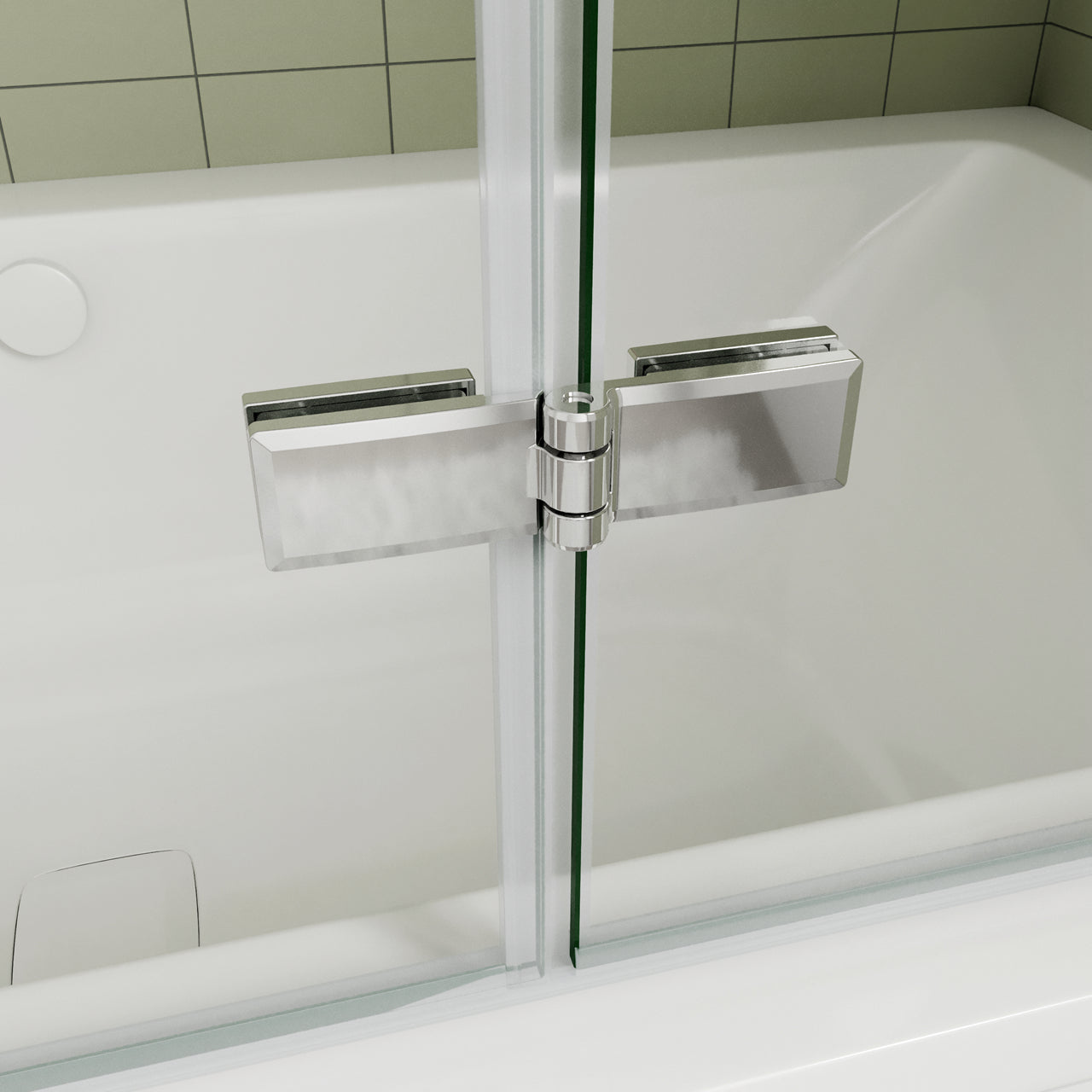 Sopravasca Parete Doccia 90/100/110/120x140 cm 2 ante Pieghevoli a Libro Vetro Temperato Trasparente 6 mm Anticalcare Telaio Cromo Lucido