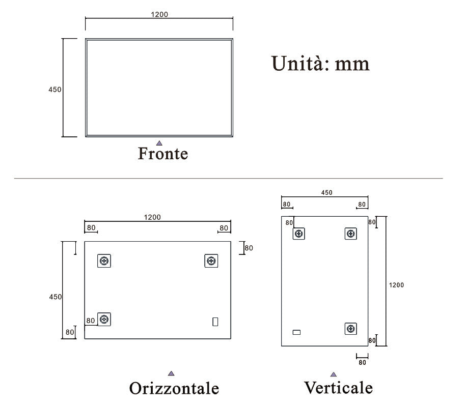 Ocean 45×120 cm Specchio ad Alta Definizione Per La Protezione Dell'ambiente Privo Di Rame|Specchio Quadrato