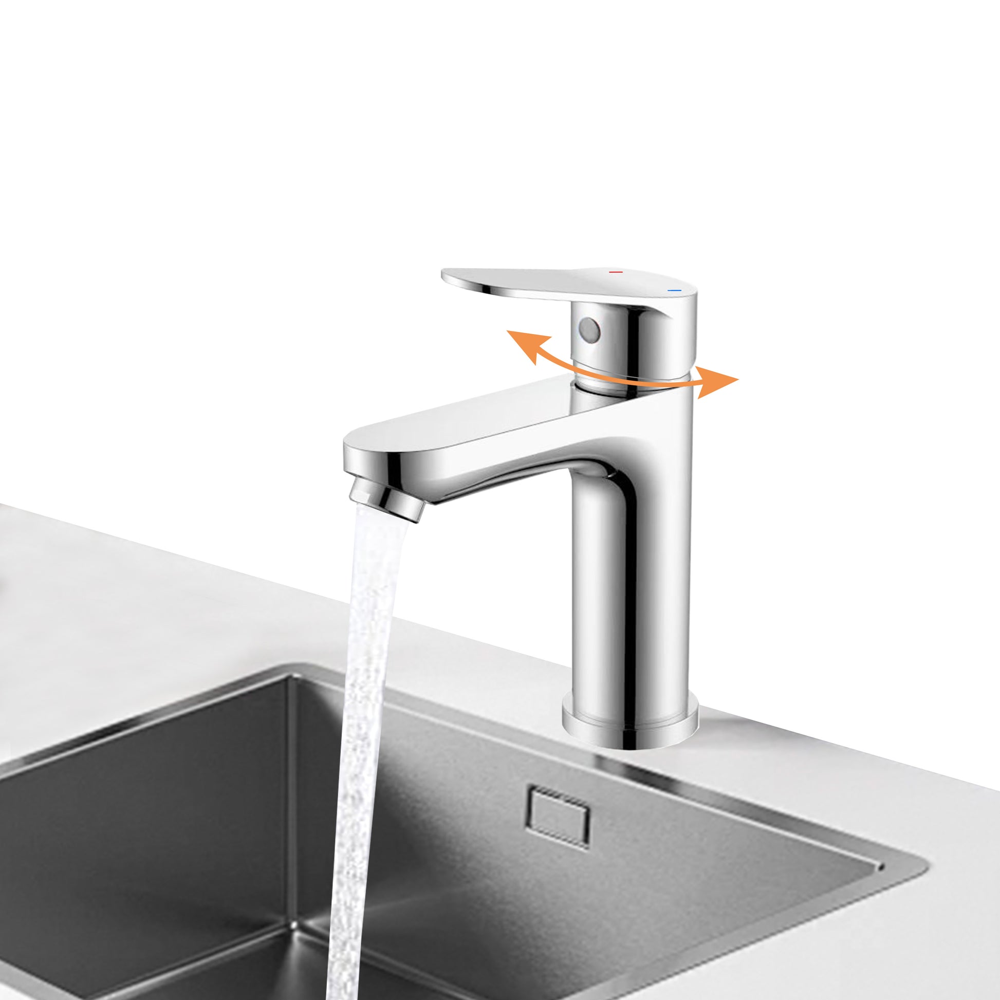 Materiale del rubinetto del lavabo in lega di zinco cromato