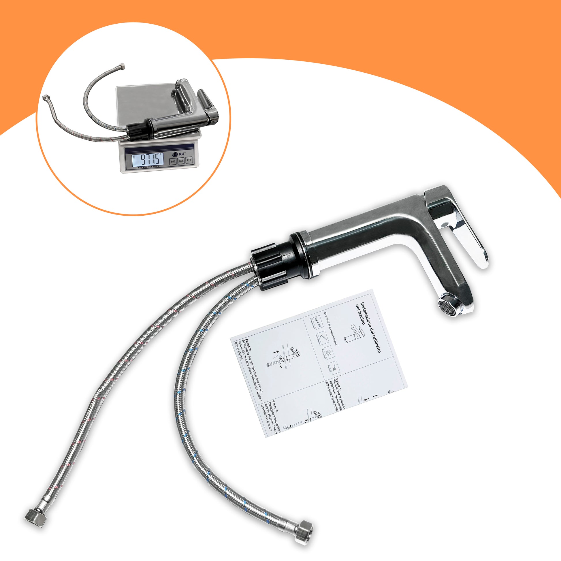 Materiale del rubinetto del lavabo in lega di zinco cromato