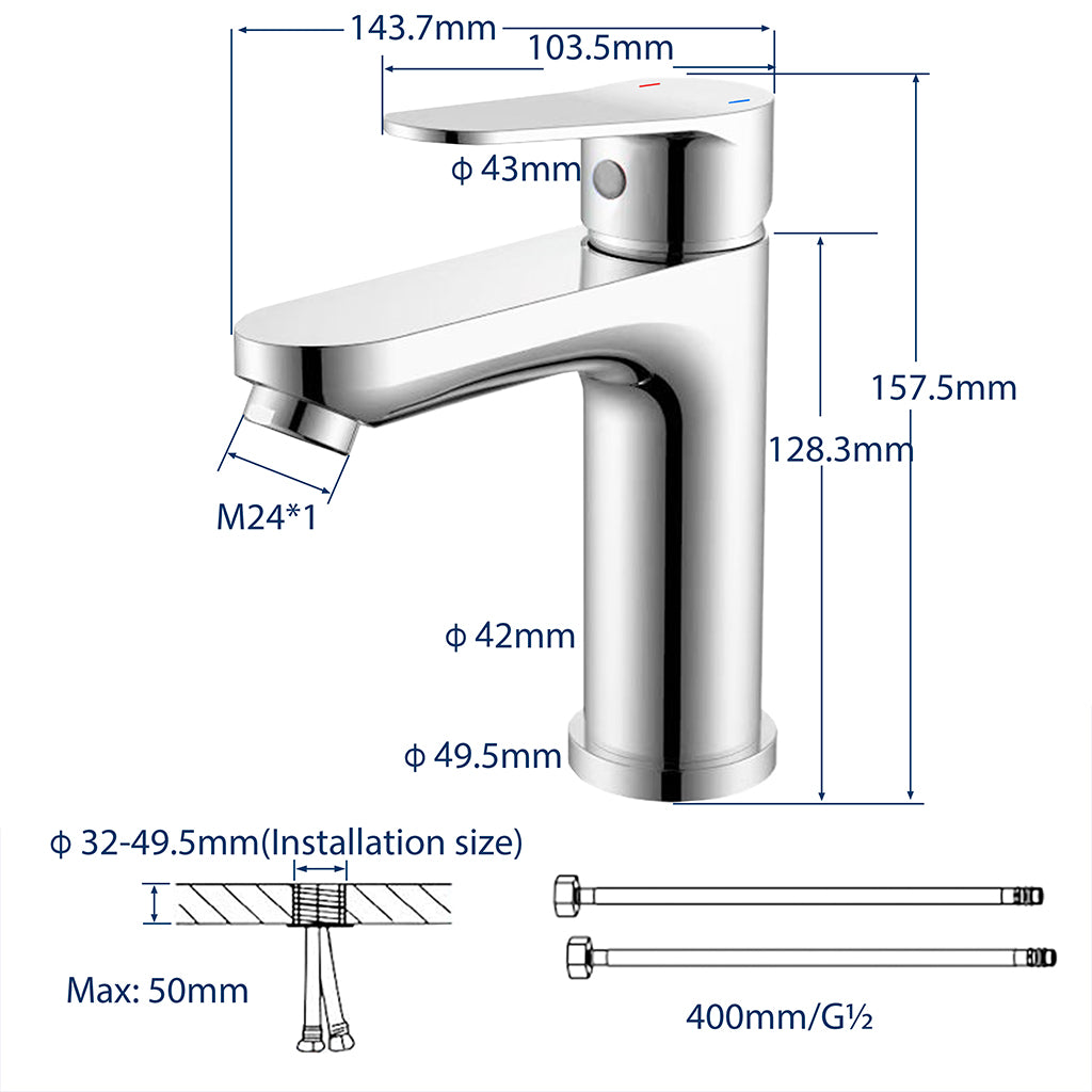 Materiale del rubinetto del lavabo in lega di zinco cromato