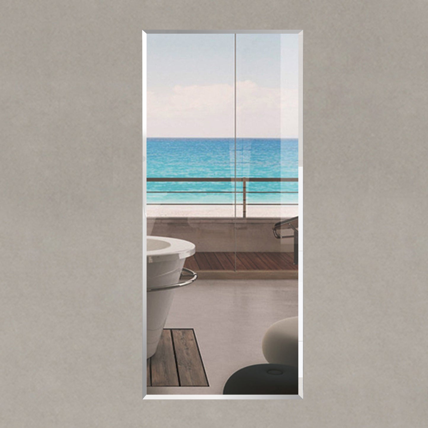 Ocean 45×120 cm Specchio ad Alta Definizione Per La Protezione Dell'ambiente Privo Di Rame|Specchio Quadrato