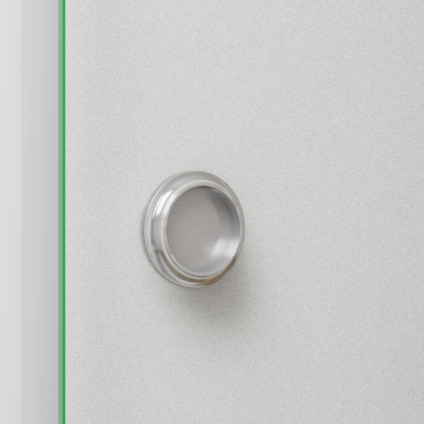 Porta Scorrevole in Vetro da 8mm Temperato Opaco con Pellicola Anti-frantumi con Binario in Alluminio Bianco Verniciato Altezza 225cm