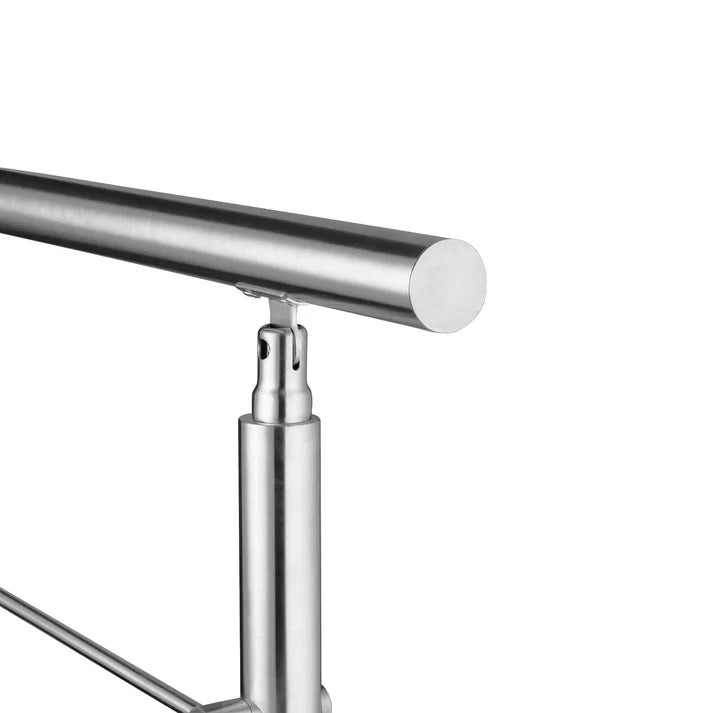 Balaustra Ringhiera Corrimano in acciaio inox spazzolato 5 barre trasversali