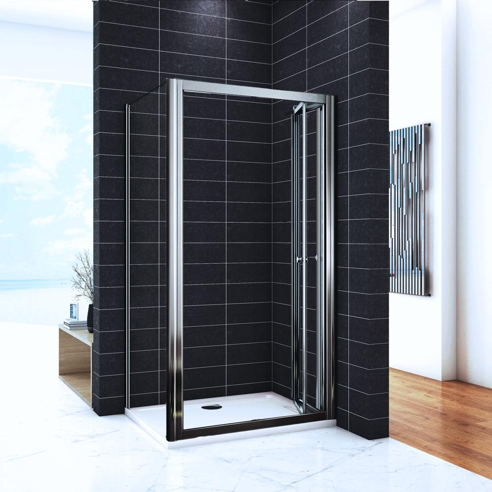 Box Doccia Angolare 185 cm Porta Scorrevole a Soffietto con Parete Fissa in Vetro Temperato Telai Cromati Lucidi Dimensioni Multiple
