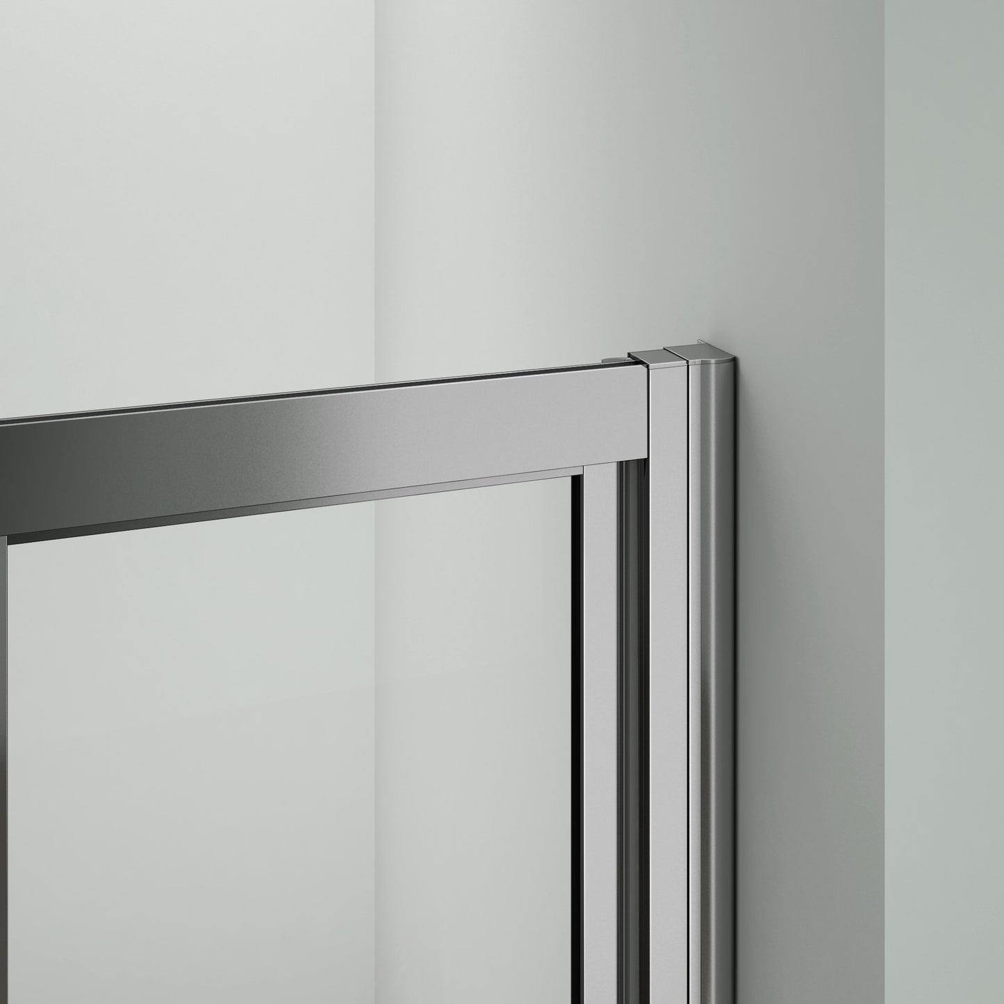 Box Doccia Angolare 185 cm Porta Scorrevole a Soffietto con Parete Fissa in Vetro Temperato Telai Cromati Lucidi Dimensioni Multiple