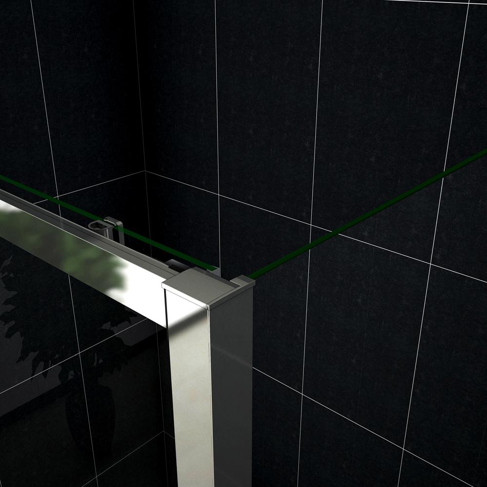 Ocean Box Doccia Angolare Porta Scorrevole Apertura Centrale Vetro da 5mm Temperato Trasparente alto 190 cm Dimensioni Multiple