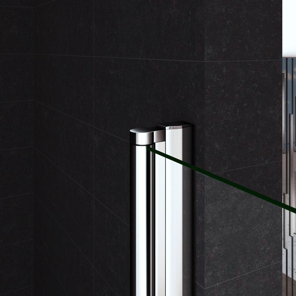 Ocean Box Doccia Angolare Due Porte a Battente alte 187/197 cm Rotazione di 180 Gradi Vetro Temperato Anticalcare 6 mm Varie Dimensioni