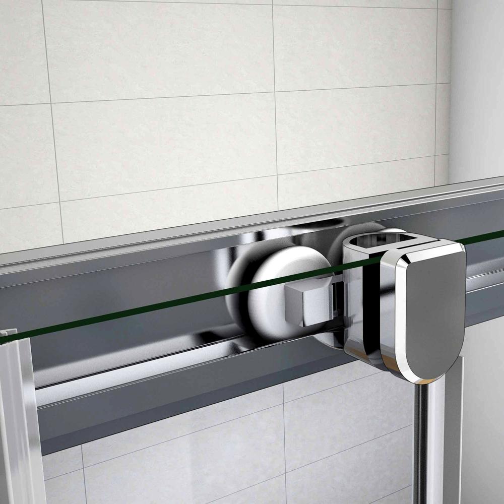 Ocean Porta Doccia Per Nicchia Alta 190cm 2 Ante scorrevoli Apertura Centrale in Vetro Temperato Trasparente Da 5mm Dimensioni Multiple