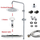 OCEAN ITALY Sistema Doccia con Rubinetto Termostatico, Asta Doccia Tubo Flessibile, Soffione Doccia Regolabile, Set Doccia Moderno di Montaggio a parete, Saliscendi Doccia con Fintura Cromata