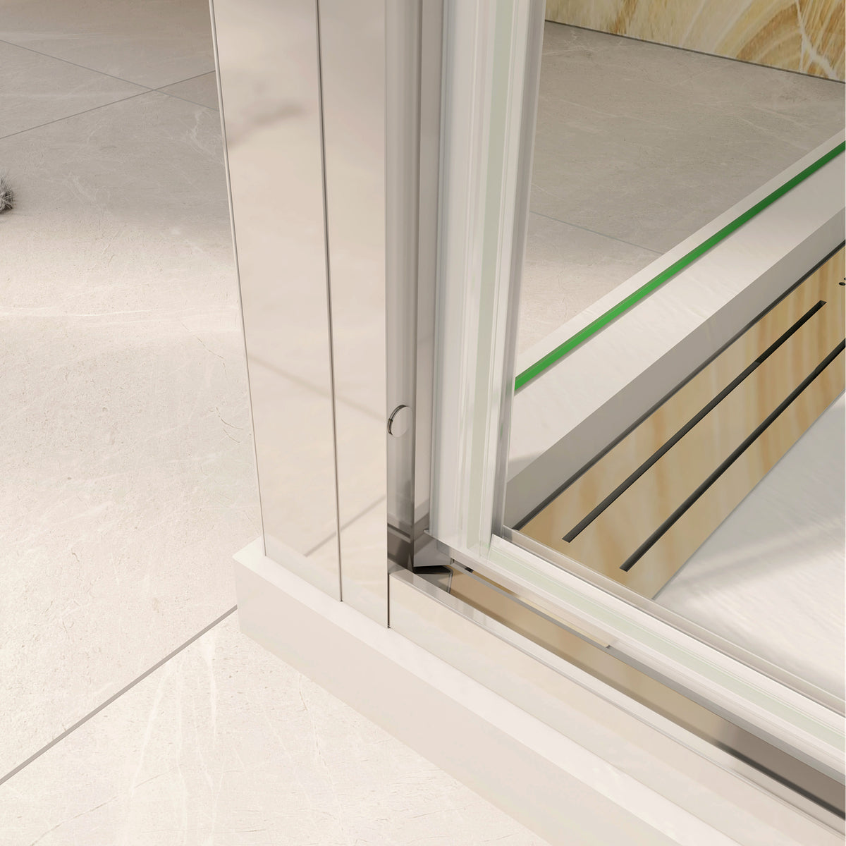 Box Doccia Tre Lati 70-76-80-86-90-100x70-76-80-90x70-76-80-90 cm Alto 185 cm Porta Battente 2 Pareti Laterali in Vetro Temperato 5 mm Cromato