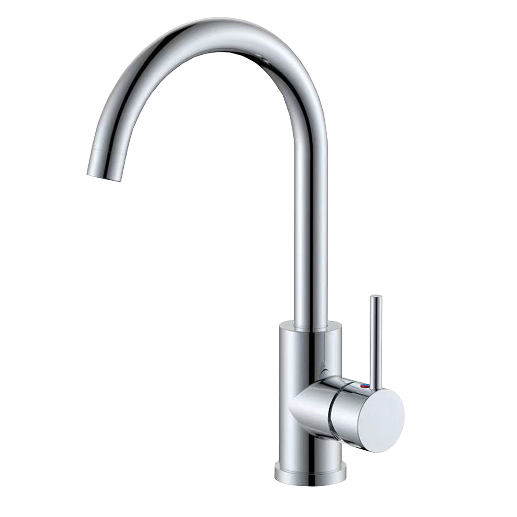 Rubinetto Miscelatore Monocomando Da Cucina Cromato Con Leva Laterale - Foto 4