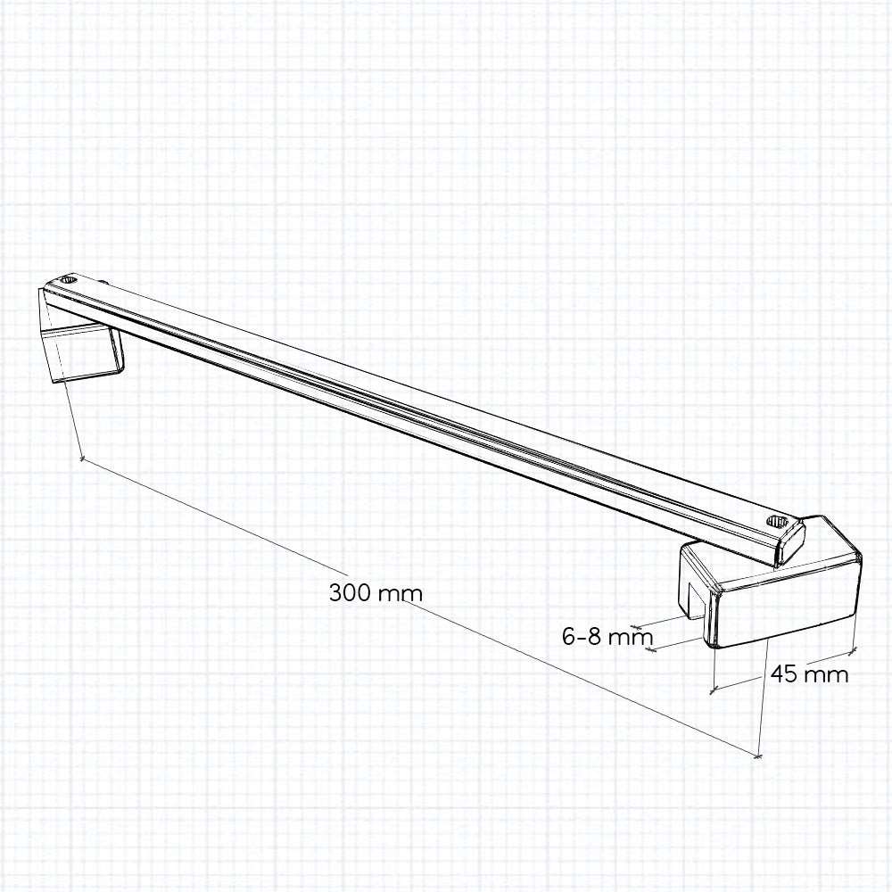 195 cm Box Doccia Semicircolare Doppia Porta Battente Saloon Vetro Temperato Easyclean 6mm Barra Stabilizzatrice e Telai Cromo Lucido Ocean