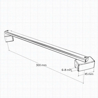 195 cm Box Doccia Semicircolare Doppia Porta Battente Saloon Vetro Temperato Easyclean 6mm Barra Stabilizzatrice e Telai Cromo Lucido Ocean