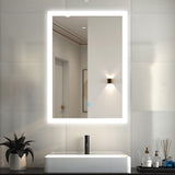 Ocean 50×70 cm Specchio da bagno con illuminazione a LED, interruttore tattile, luce bianca fredda 6000k, assenza di nebbia, specchio a parete