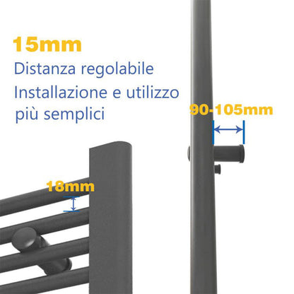 Bagno Radiatore Termoarredo Scaldasalviette Altezza 800MM Antracite