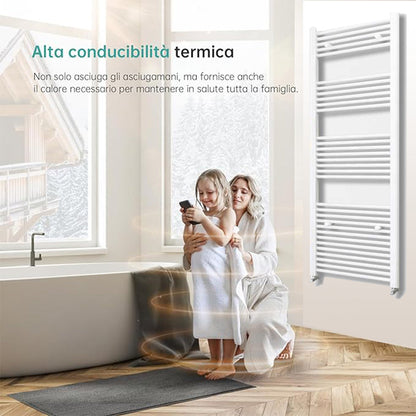 Bagno Radiatore Termoarredo Scaldasalviette Altezza 800MM Bianco