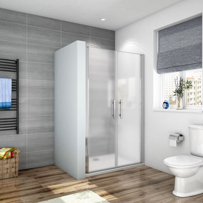 Porta Anta Doccia Per Nicchia - Apertura A Saloon, Cristallo Temperato 6mm, EasyClean Anticalcare - Foto 3