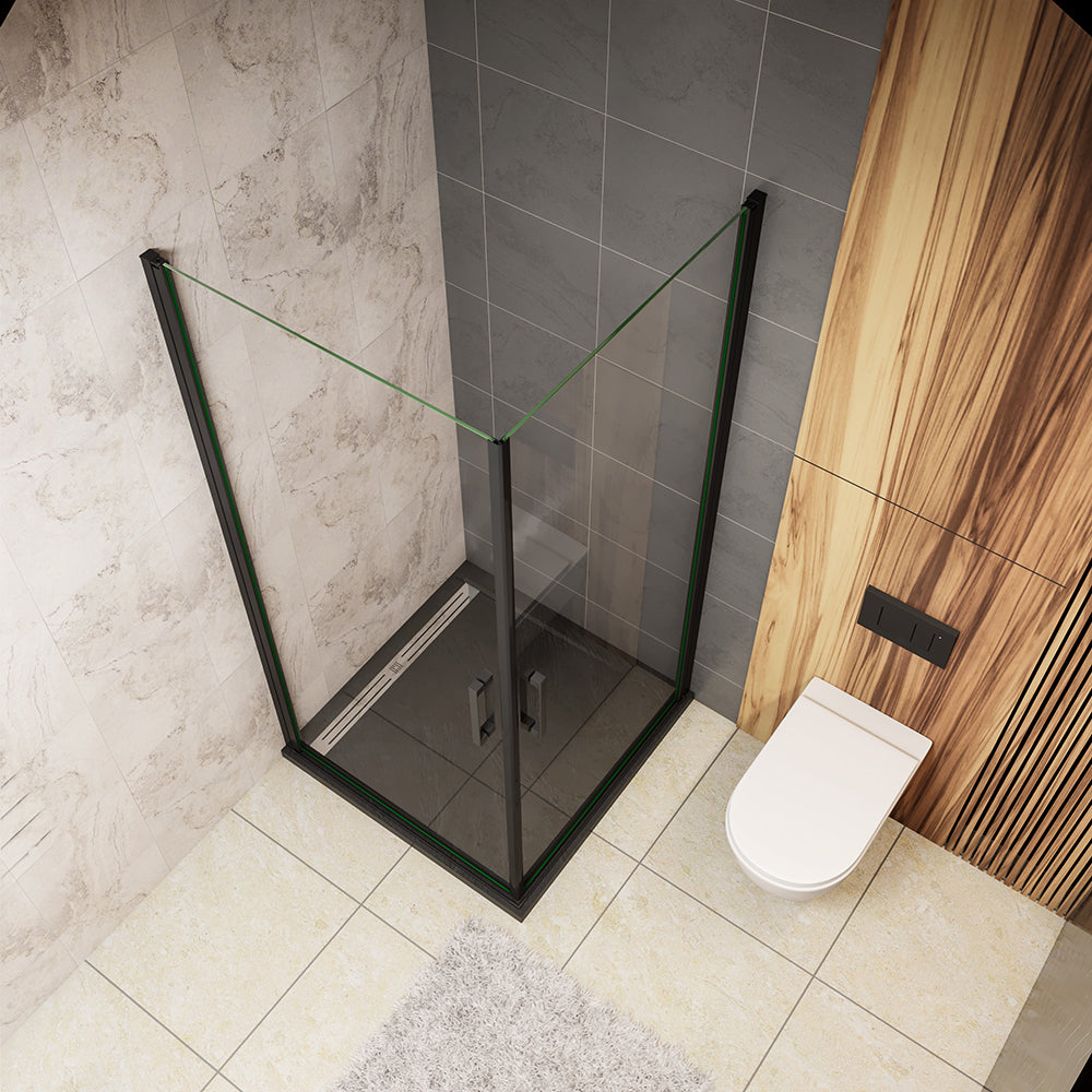 Set Accessori Bagno Completo di 3 Pezzi Finura Nera Opaca - Nox Set Accessori Bagno Completo di 3 Pezzi Finura Nera Opaca - Nox