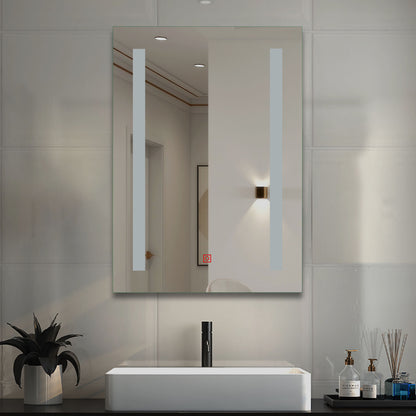 Ocean Specchio da Bagno Quadrato Con LED, Antiappannamento, Luce Bianca Fredda 6000K, Interruttore di Comando Singolo Intelligente, IP44, Certificazione CE