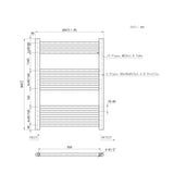 Bagno Radiatore Termoarredo Scaldasalviette Altezza 800MM Antracite