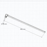 Parete doccia Walk In 60-100cm vetro temperato trasparente Anti-Frantumi da 8mm Striscia Satinata-Opaca Centrale Barra Stabilizzatrice 90cm